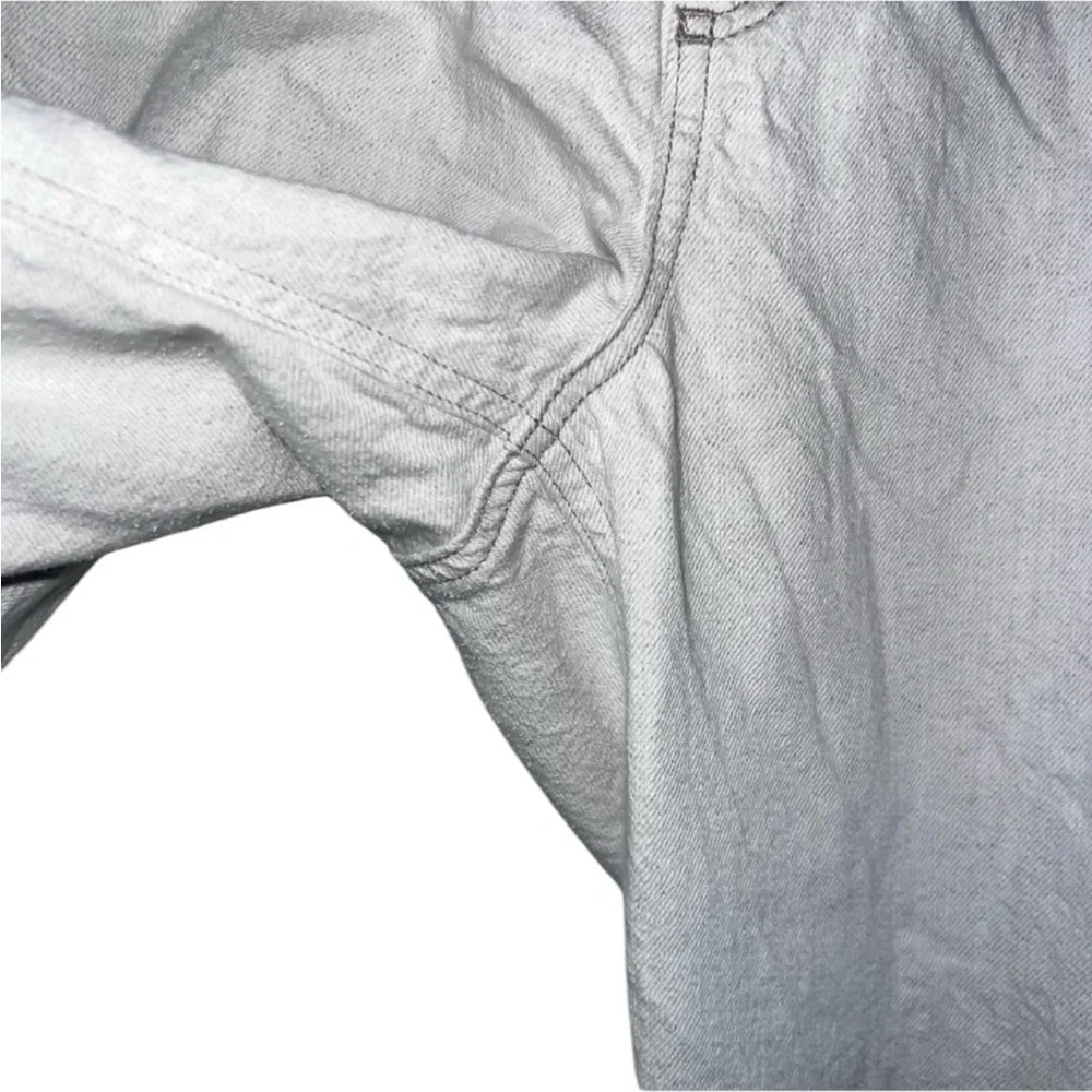 Zara Wide Leg Pants Women’s Size 14 Cotton Linen Relaxed Fit High Rise Neutral - Picture 8 of 15